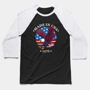 Made in USA 1976 - Patriotic Eagle Baseball T-Shirt